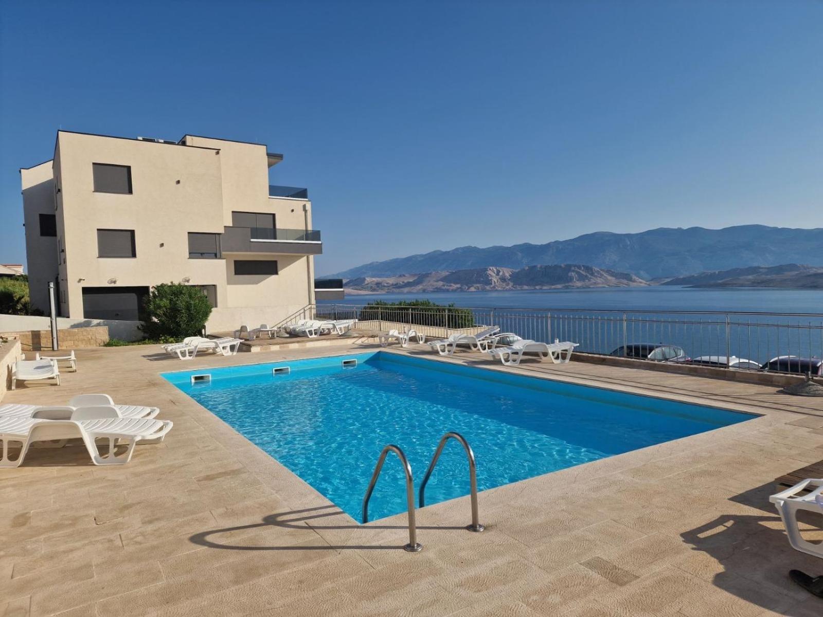 Studio Apartma Pag Blue Ocean 1 With Sea View Pag Town Esterno foto